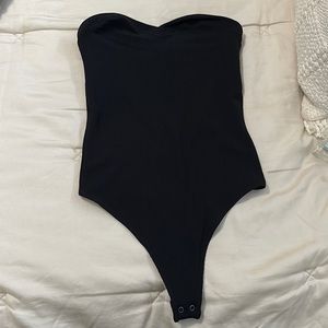 A&F black strapless bodysuit NWT